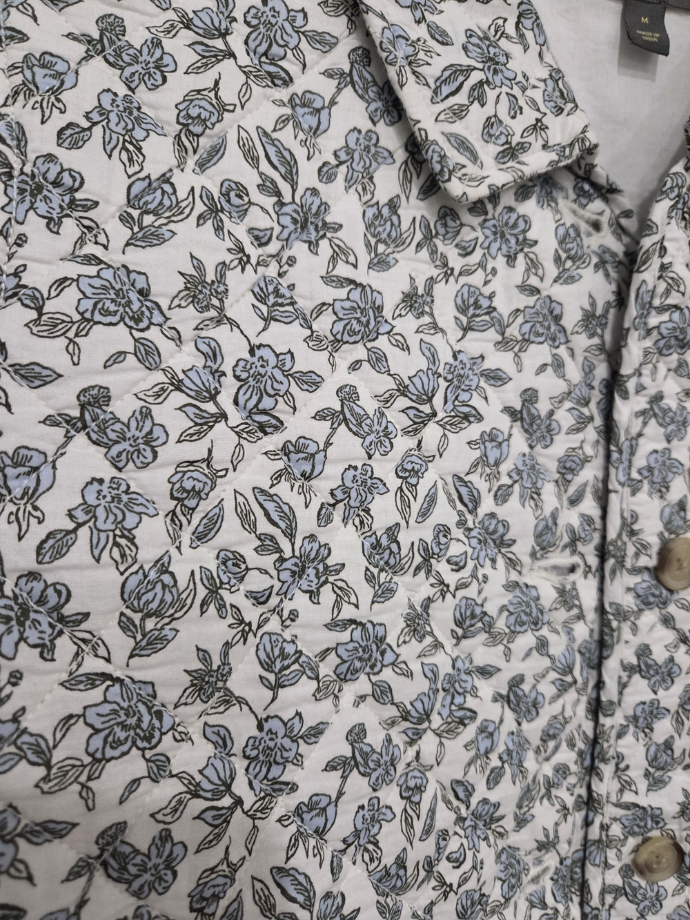 Style & Co. Quilted Floral Jacket in Light Green and White Size Medium NWT - Picture 5 of 10